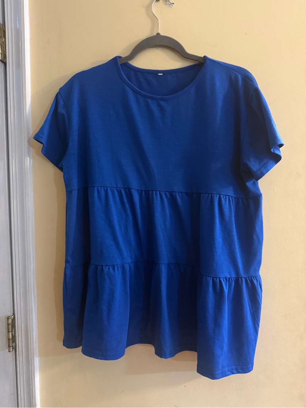 Royal Blue Baby Doll Tietrf Short Sleeve Tee, Large